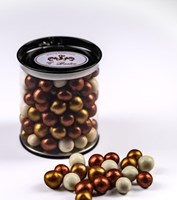 Doosje Glitterballs in witte en melkchocolade